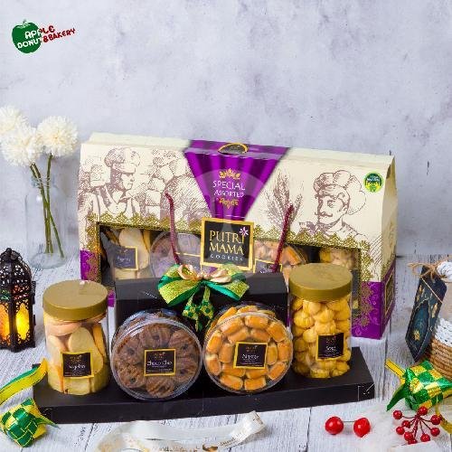 Hampers Lebaran Putri Mama Ungu menu Apple Donut & Bakery, Pademangan