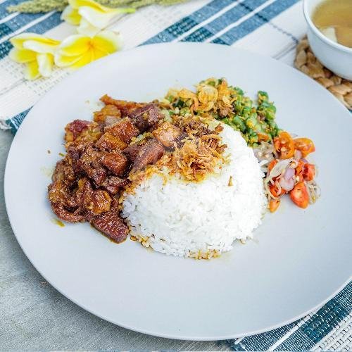 Nasi Campur Istimewa menu Warung Makan Bu Kadek Khas Bali, Selokan