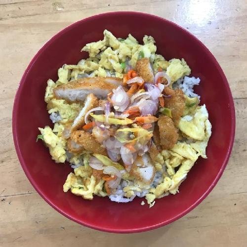 Nasi Ayam Sambal Matah + Telur menu Mr. Robak - Jagonya Roti Bakar