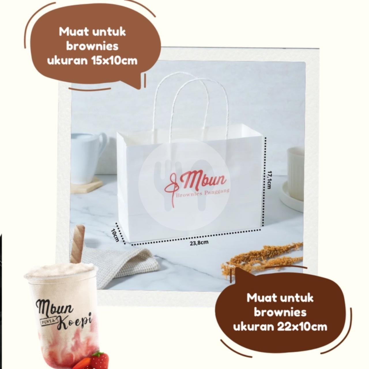 Paper Bag - 1/2L menu Mbun Brownies Panggang, Bintaro