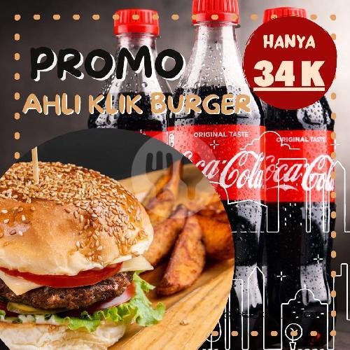 Spesial makan minum Burger Komplit feat coke (Coca cola) menu Razky Kebab, Proyek Jl. Manunggal Juang II