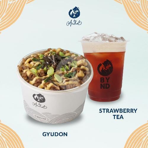 Salmon Kani Mentai Rice Cheese + Peach Tea menu By Anind, Duren Tiga Indah