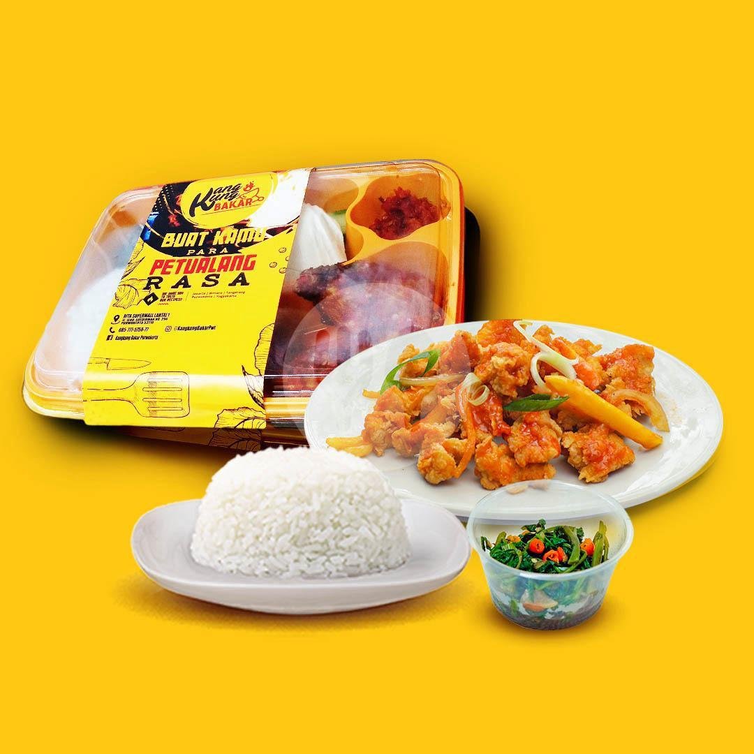 Paket Ayam Abang Kampung menu Kangkung Bakar Tegal, Rita Supermall Tegal
