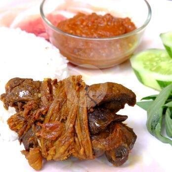 Nasi Putih menu Bebek Goreng Sri Lestari, Polehan