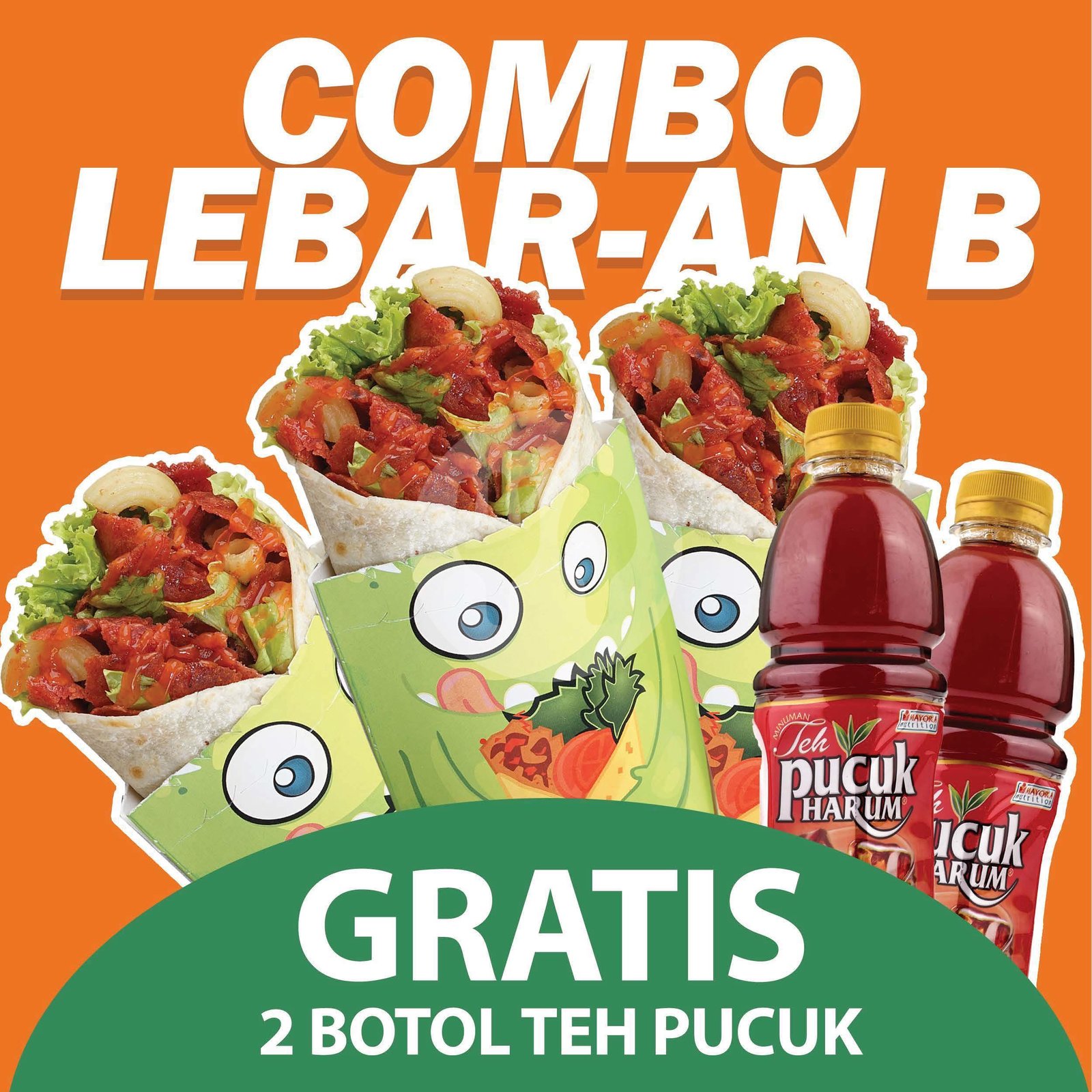 Combo Lebaran B menu Kebab Monster, Condet