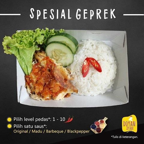Spesial Ayam Geprek menu Doyan Ayam Geprek, Kraton