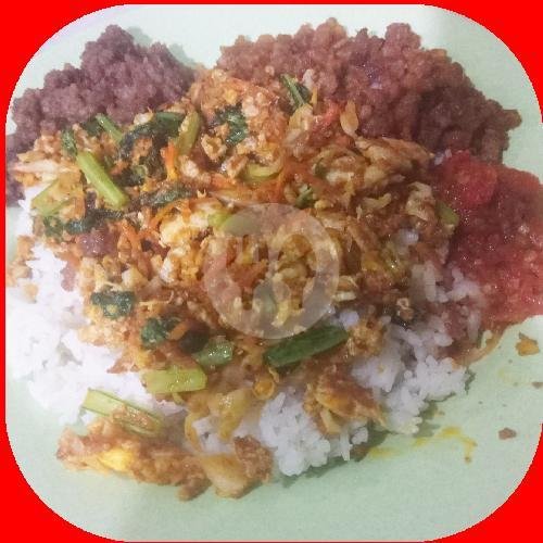Nasi Telor Orakarik+Toping Sambal+Nutrisari menu Warkop Sariwangi