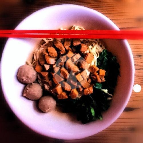 1 Porsi Baso menu Mie Ayam Bejo, Kramat Soka