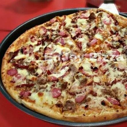 Pizza Super Supreme Reguler menu EJ Enjoy Pizza, ETC Wiyung