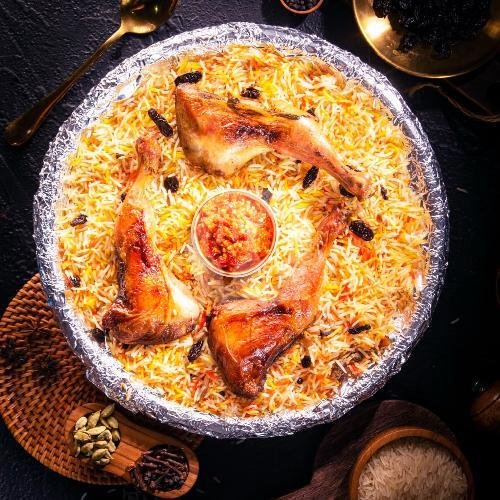 Nasi Kebuli AYAM PANGGANG/ ASAP NAMPAH Isi 5 menu Kebuli Abuya Pemuda, Rawamangun