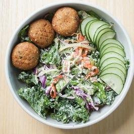 Almost Caesar Salad (Salmon) menu The Roots Salads (Healthy, salad, vegan friendly), Kemang
