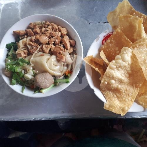 Mie Ayam + Bakso + Pangsit Rebus + Pangsit Goreng menu Mie Ulek Pak Radi Don Bosco, Pulomas