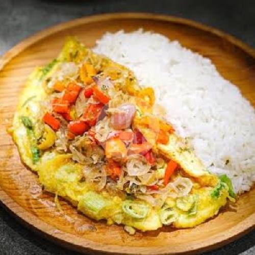 Nasi Telur Matah menu Burjo Kane, Semarang