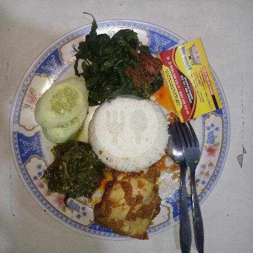 nasi udang balado komplit menu RM. Padang Salero Anda Wetan Laris, Muntilan