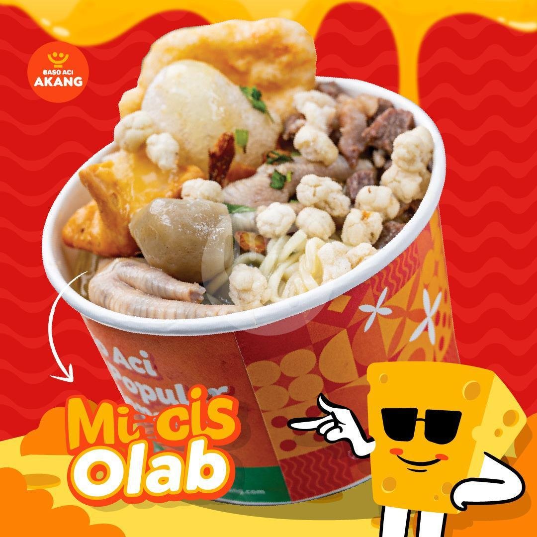 Kwetiau Samyang Pedas Original menu Baso Aci Akang, Gubeng