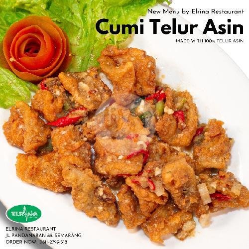 Cumi Telur Asin menu Elrina Resto, Pandanaran