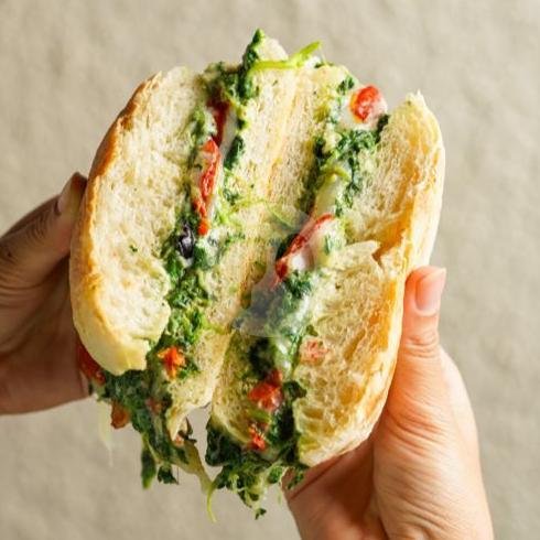Chicken Pistachio Pesto Panini + Free Roma Iced Latte menu Roma Osteria & Bar, Sequis Tower