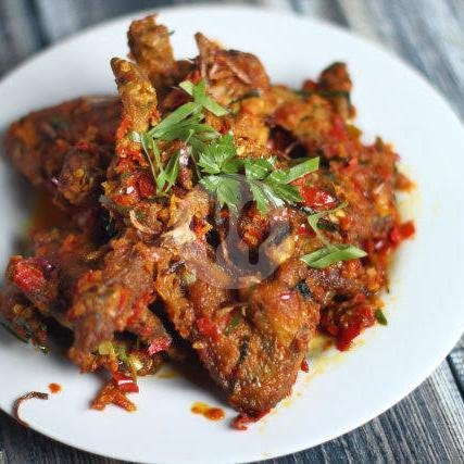 Rica Rica Mentok + Nasi menu Warung Sate Buk Rosma, Menganti