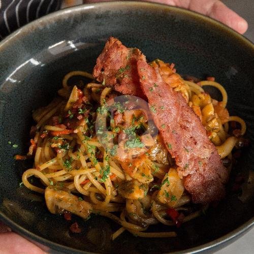 Sunday Noodless with Chicken and Crispy Chicken Skin menu Mister Sunday