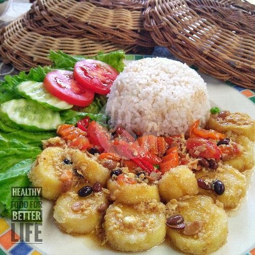 Nasi Crispy Jamur Saos Asam Manis menu La Koya Chinese Food Special Vegetarian dan Vegan, Ciumbuleuit Raya