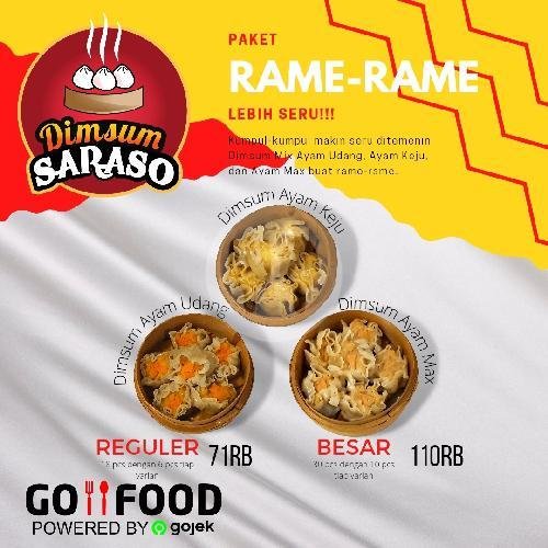 Combo Personal menu Dimsum Saraso, Lubuk Begalung
