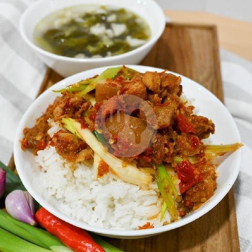 Original Sauce Pork menu Pokenrice Express, Permata Hijau