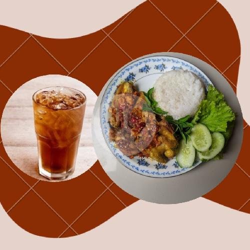 Paket Nasi Ayam Geprek Sambel Merah+Es Jeruk menu Ayam Geprek Hokki, Tegal Arum