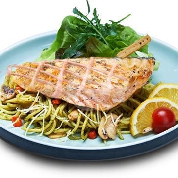 Salmon Aglio Olio menu Tamani - Express Plaza Senayan