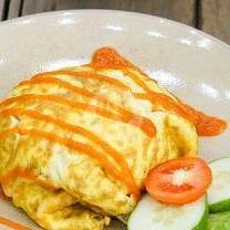 Lalapan Ayam Goreng Lengkuas menu Ayam Kriuk Mak Rinda, Kaliwates