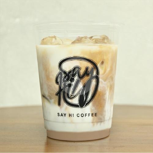 Green Tea Espresso Latte Ice menu SayHi Kopi, Mantang