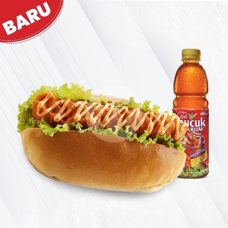 Paket Blackpepper Chicken Sandwich menu CFC, Stasiun Senen