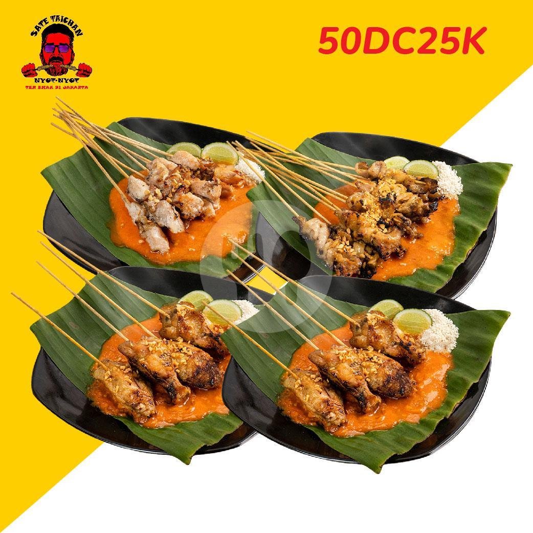 Sate Taichan 75 Tusuk Free 8 Chicken Wings (25Dc25Df25K) menu Sate Taichan Nyot Nyot, Muara Karang