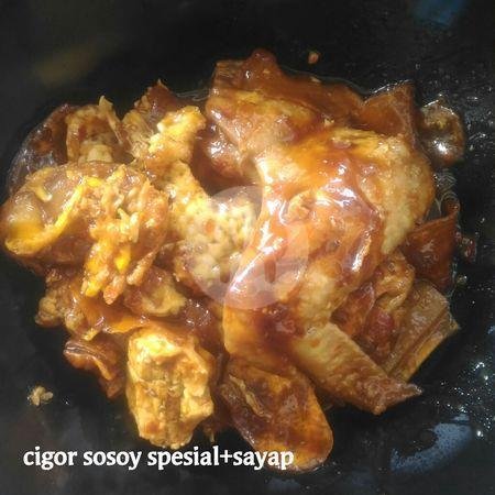 Cigor Sosoy Spesial + Sayap menu Seblak Teh Nenk Tea, Cilembang