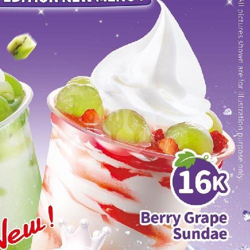 Kiwi Grape Sundae menu Mixue, Caman Raya