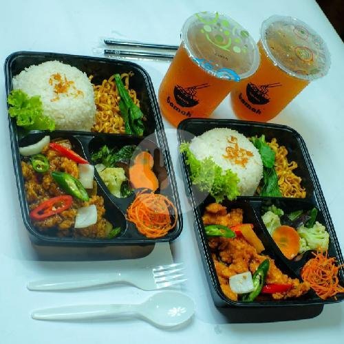 2 Box Cumi Bento + Teh menu Bomah Resto, Sekaran