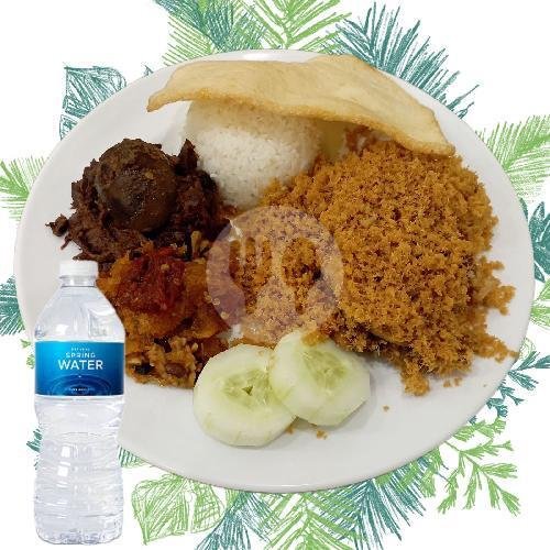 Paket A + Minum menu Ayam Goreng Ny. Suharti, Mulyosari