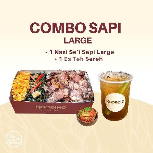 Combo Ber 4 Nasi Sei Sapi Regular + 4 Es Teh Sereh menu Kadikho Sei Sapi, Tebet