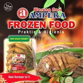 Ikan Gurame isi 5 menu Warung Nasi Ampera, Pasteur