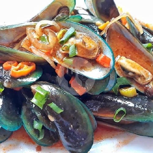 Kerang Hijau Saus Tiram Gurih menu King Kerang Seafood, Balecatur