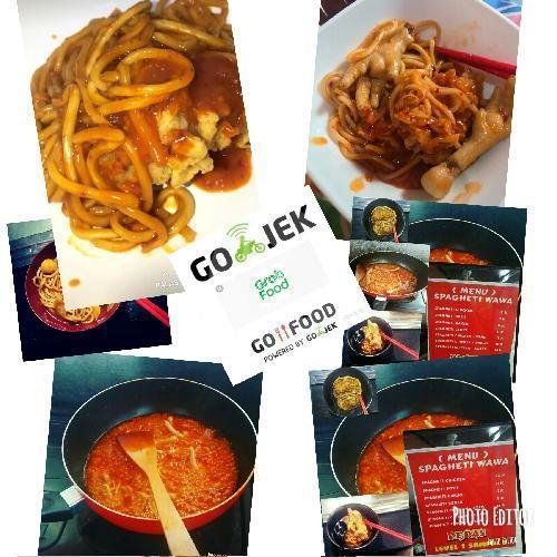 Spaghetti Chicken Dumpling Cheese menu Sepageti Wawa, Jatinangor