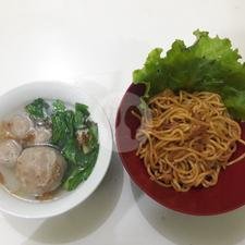 Mie Yamin/Yahun Pisah Bakso menu Bakso Mantep Mie Ayam & Bakso, Antapani