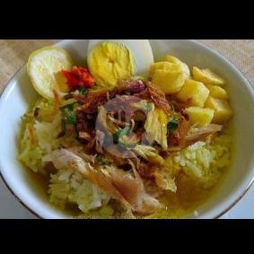 Bubur Ayam Goreng Plus Sayuran Sawi Putih, Telur, Cakwe, Dll menu Sate Suroboyo Cak Ri