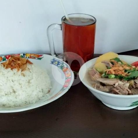 Soto Mie+Nasi menu Soto Mie Bogor Bang Mamal Tea, Pengadegan Timur Raya