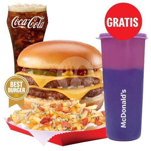 Chicken Burger Deluxe McFlavor Set menu Mcd Kings Shopping Center, Kepatihan