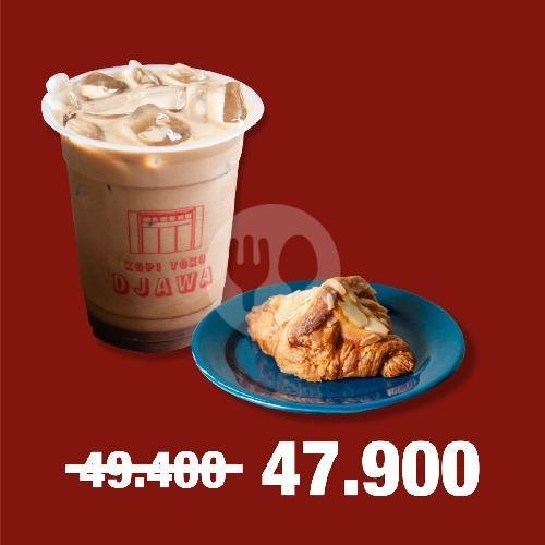 Lebih Hemat! Es Kopi Polos + Banana Cheese Bread menu Kopi Toko Djawa, Buahbatu