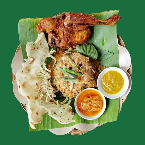 Nasi Pecel + Paru menu Kedai NPT (Nasi Pecel Tulungagung), TKI1