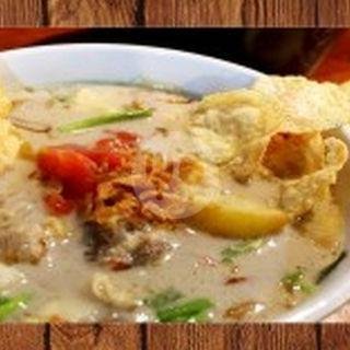 Rawon menu Depot Nasi Campur Pojok Tambak Bayan, Rungkut Asri