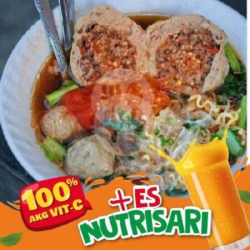 Bakso Beranak+Nutrisari menu Bakso Remaja, Air Camar