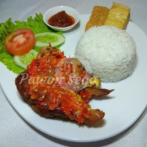 Nasi Putih Telor Dadar/ceplok Lalaban Sambal Dadakan menu Dapur Mamah Bagja, Kepuh