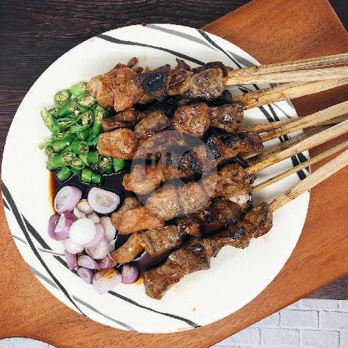 Sate Hati Kambing Bumbu Kacang (1 Porsi 10 Tusuk) menu Sate Jaya Agung Lamongan, Wahid Hasyim